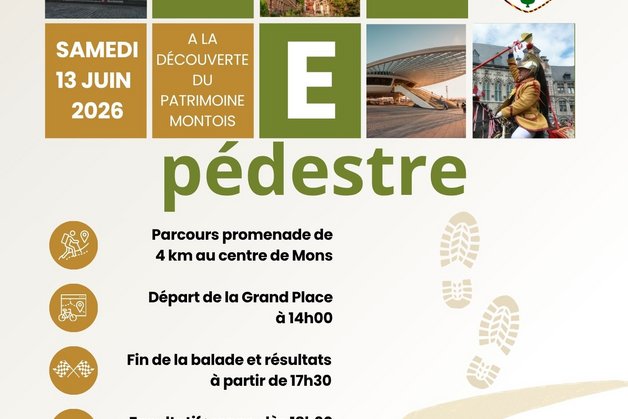 Rallye pédestre à Mons le 13/06/2026